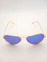 LUX-LENSES LTD SG17SUPB1013BLUSIL Sunglasses Unisex Blue Aviator Gold Metal - Image 1