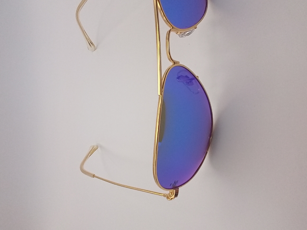LUX-LENSES LTD SG17SUPB1013BLUSIL Sunglasses Unisex Blue Aviator Gold Metal - Image 2