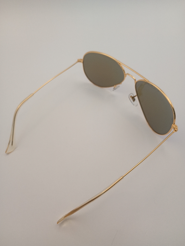LUX-LENSES LTD SG17SUPB1013BLUSIL Sunglasses Unisex Blue Aviator Gold Metal - Image 4