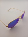 LUX-LENSES LTD SG17SUPB1013BLUSIL Sunglasses Unisex Blue Aviator Gold Metal - Image 5