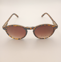 LUX-LENSED 3016BRNBRN Sunglasses Unisex Brown Round Brown Plastic - Image 6
