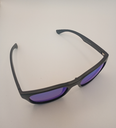 LUX-LENSED 2015BLUBLK Sunglasses Men Blue Mirrored Wrap Black Plastic - Image 2