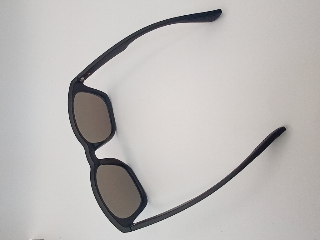 LUX-LENSED 2015BLUBLK Sunglasses Men Blue Mirrored Wrap Black Plastic - Image 3