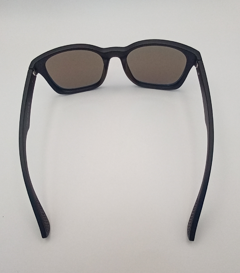 LUX-LENSED 2015BLUBLK Sunglasses Men Blue Mirrored Wrap Black Plastic - Image 4