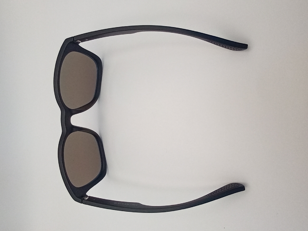 LUX-LENSED 2015BLUBLK Sunglasses Men Blue Mirrored Wrap Black Plastic - Image 4