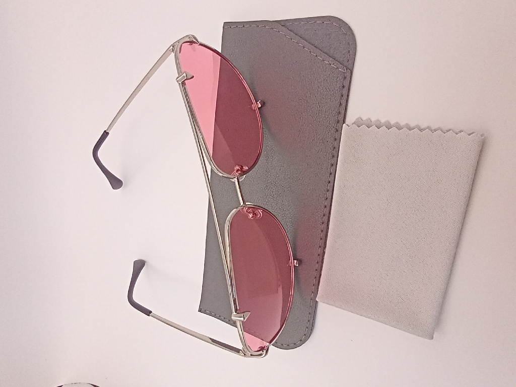 LUX-LENSED LTD 1034PNKSIL Sunglasses Unisex Pink Aviator Silver Metal, Plastic - Image 2