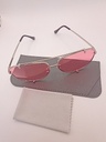 LUX-LENSED LTD 1034PNKSIL Sunglasses Unisex Pink Aviator Silver Metal, Plastic - Image 2
