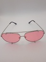 LUX-LENSED LTD 1034PNKSIL Sunglasses Unisex Pink Aviator Silver Metal, Plastic - Image 5