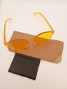 LUX-LENSED 3003YEL TRN Sunglasses Unisex Yellow Cat-eye Yellow Plastic - Image 1