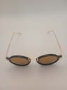 LUX-LENSES SG17SUPB1021GLDBLK Sunglasses Unisex Brown Oval Black Plastic, Metal - Image 2