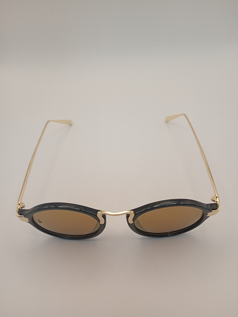 LUX-LENSES SG17SUPB1021GLDBLK Sunglasses Unisex Brown Oval Black Plastic, Metal - Image 3