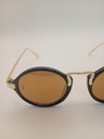 LUX-LENSES SG17SUPB1021GLDBLK Sunglasses Unisex Brown Oval Black Plastic, Metal - Image 4