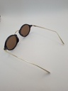LUX-LENSES SG17SUPB1021GLDBLK Sunglasses Unisex Brown Oval Black Plastic, Metal - Image 5