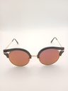 LUX-LENSES LTD 1001PURBLK Sunglasses Unisex Brown Cat-eye Black Plastic, Metal - Image 2