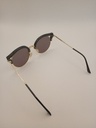 LUX-LENSES LTD 1001PURBLK Sunglasses Unisex Brown Cat-eye Black Plastic, Metal - Image 4