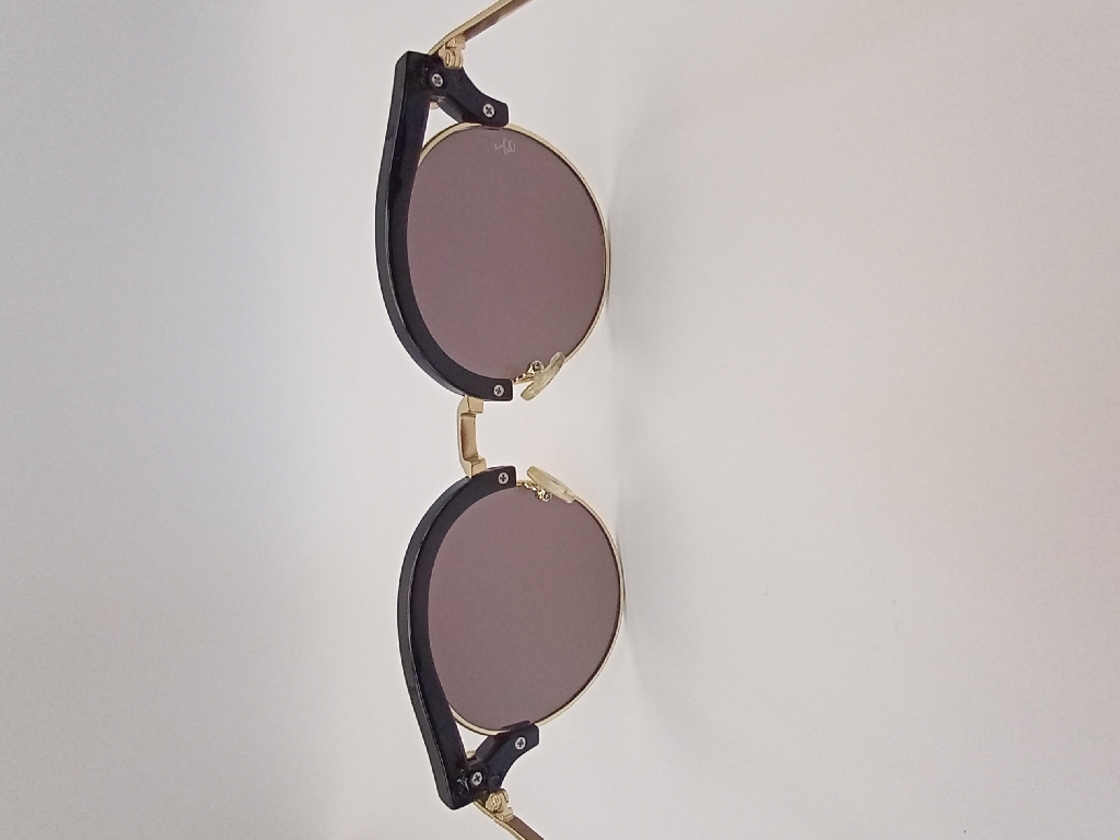 LUX-LENSES LTD 1001PURBLK Sunglasses Unisex Brown Cat-eye Black Plastic, Metal - Image 5