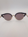 LUX-LENSES LTD 1001PURBLK Sunglasses Unisex Brown Cat-eye Black Plastic, Metal - Image 5