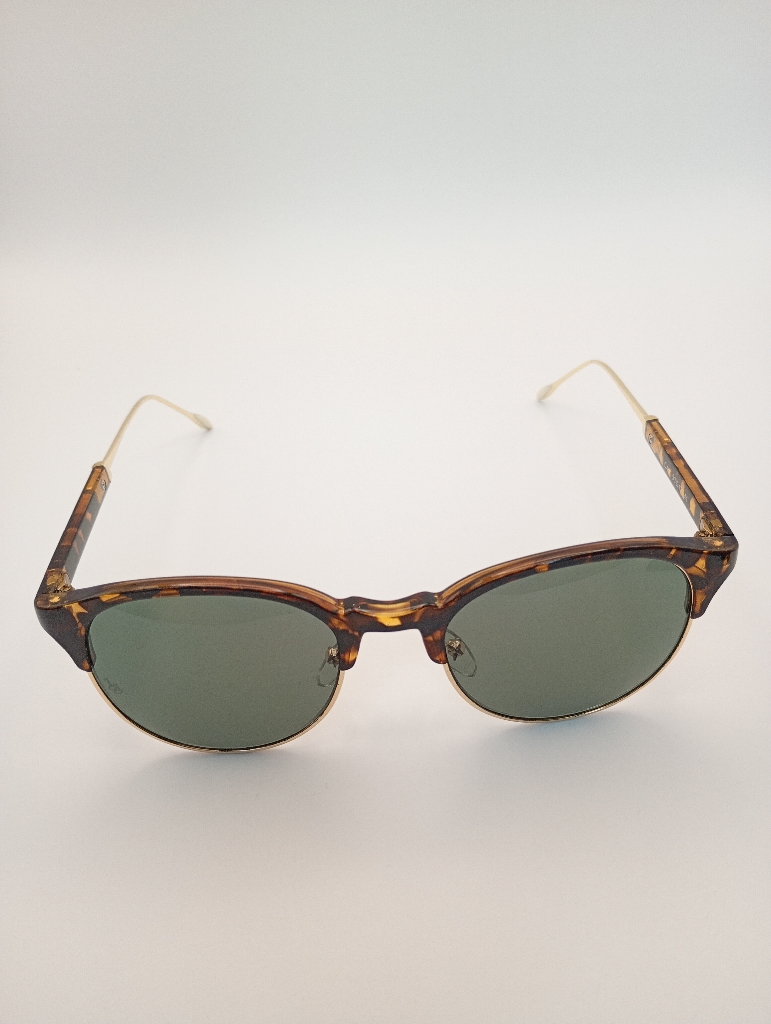 Lux-Lenses SG17SUPA2003BLRPAT Sunglasses Unisex Green Round Brown Plastic - Image 3