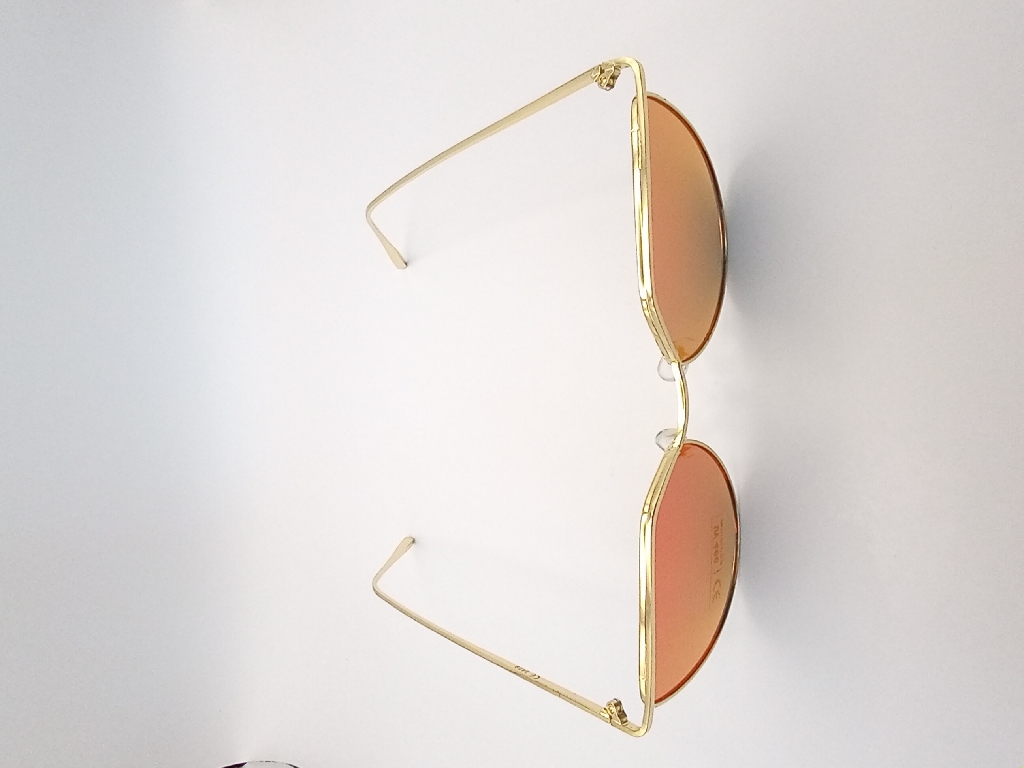 Lux-Lensed 1031REDGLD Sunglasses Unisex Red Hexagonal Gold Metal, Plastic - Image 2