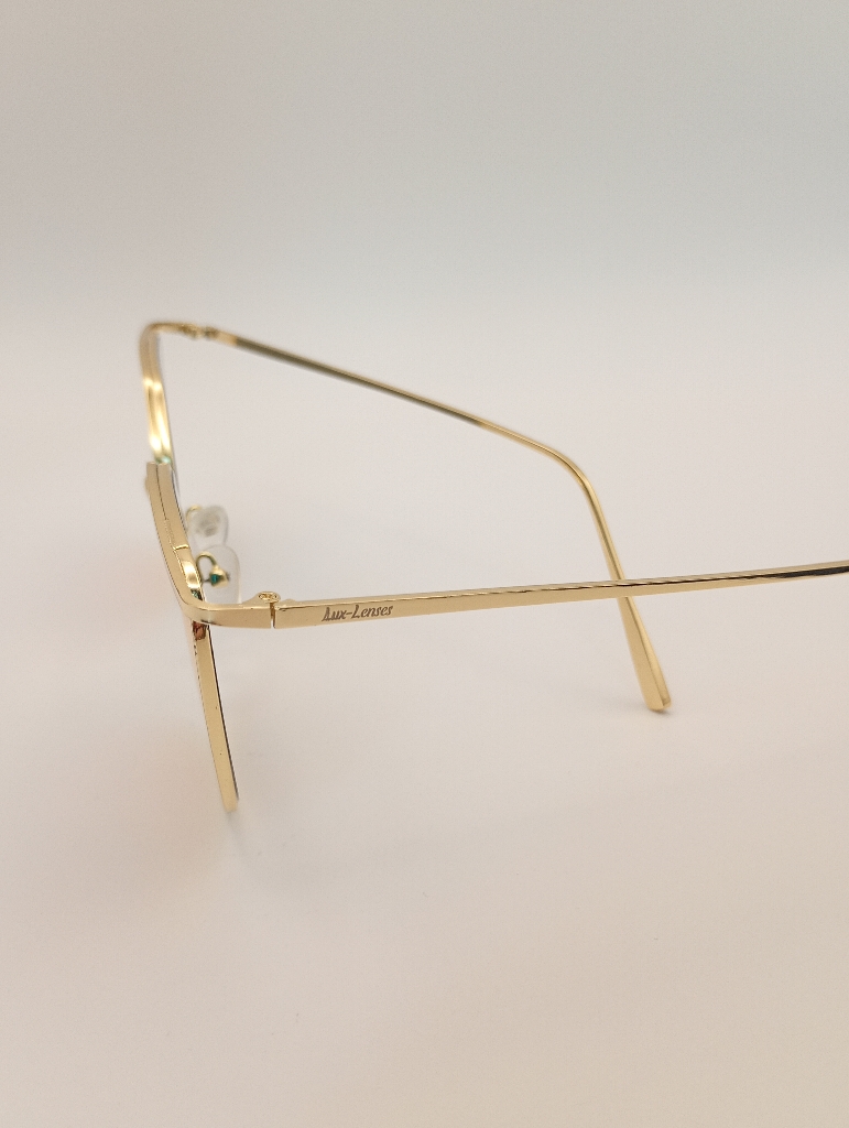 Lux-Lensed 1031REDGLD Sunglasses Unisex Red Hexagonal Gold Metal, Plastic - Image 4