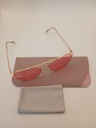 STOCK OF LUX-LENSED LTD SG18SUPA3013PNKGOLD Sunglasses Unisex Pink Cat-eye Gold Metal - Image 2