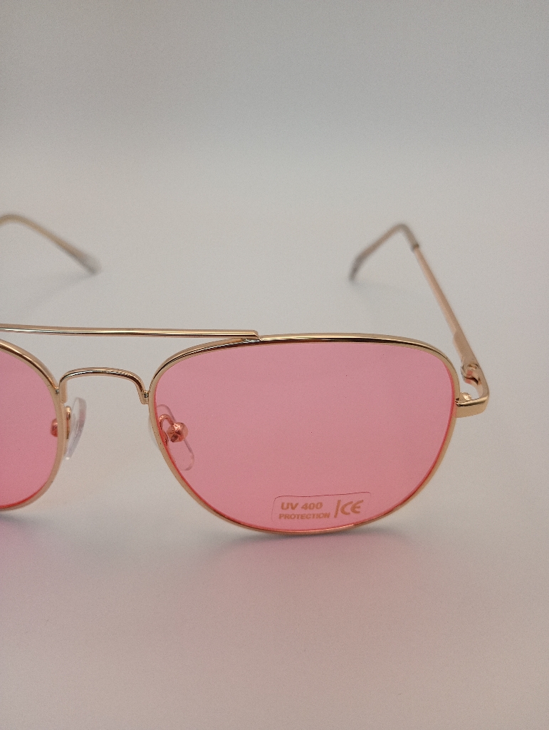 STOCK OF LUX-LENSED LTD SG18SUPA3013PNKGOLD Sunglasses Unisex Pink Cat-eye Gold Metal - Image 4