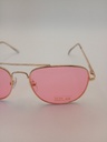 STOCK OF LUX-LENSED LTD SG18SUPA3013PNKGOLD Sunglasses Unisex Pink Cat-eye Gold Metal - Image 4