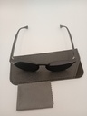 LUX-LENSED LTD SG18SUPA3005BLKB LK Sunglasses Unisex Grey Oval Black Plastic - Image 1