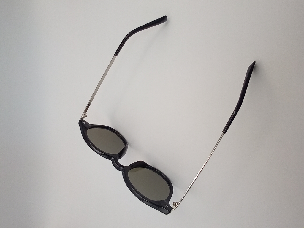 LUX-LENSED LTD 3021BLUSIL Sunglasses Unisex Blue Oval Black Plastic - Image 3