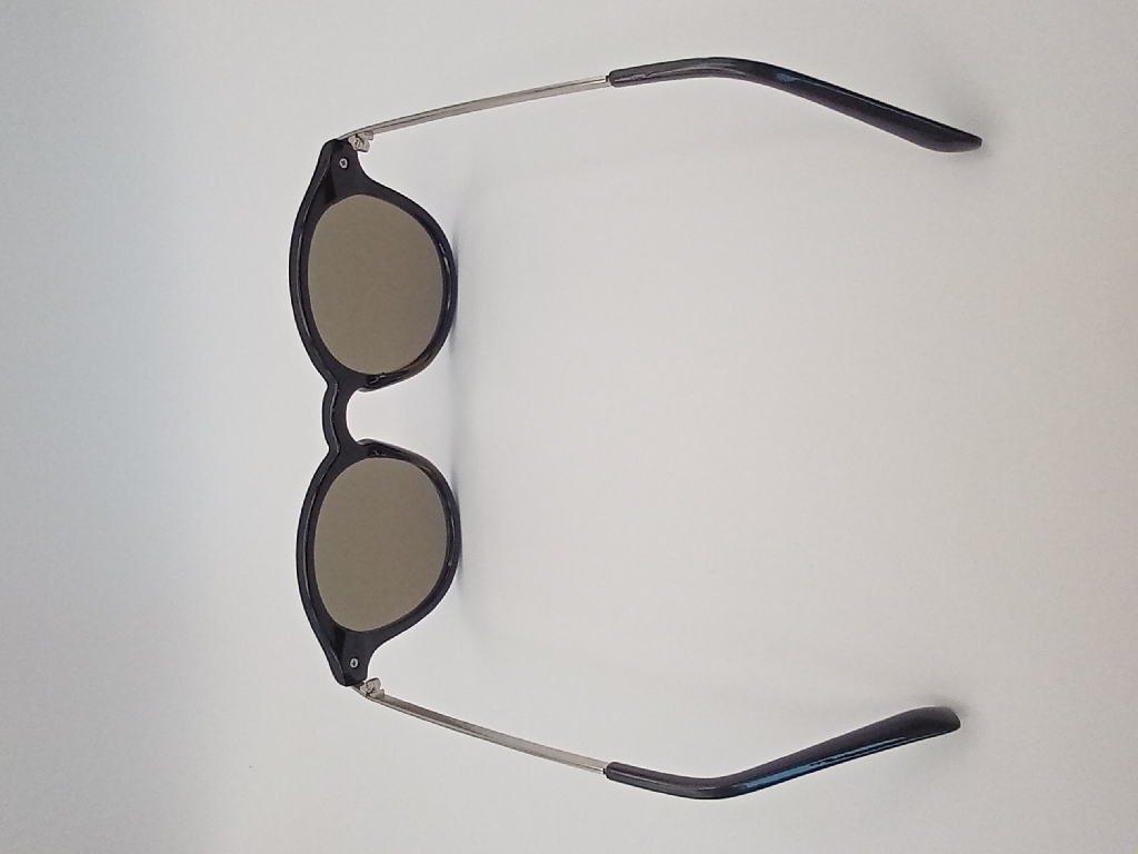 LUX-LENSED LTD 3021BLUSIL Sunglasses Unisex Blue Oval Black Plastic - Image 4