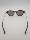 LUX-LENSED LTD 3021BLUSIL Sunglasses Unisex Blue Oval Black Plastic - Image 4
