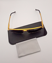 LUX-LENSES LTD SG17SUPA200BLKGLD Sunglasses Unisex Black Aviator Gold Metal, Plastic - Image 1