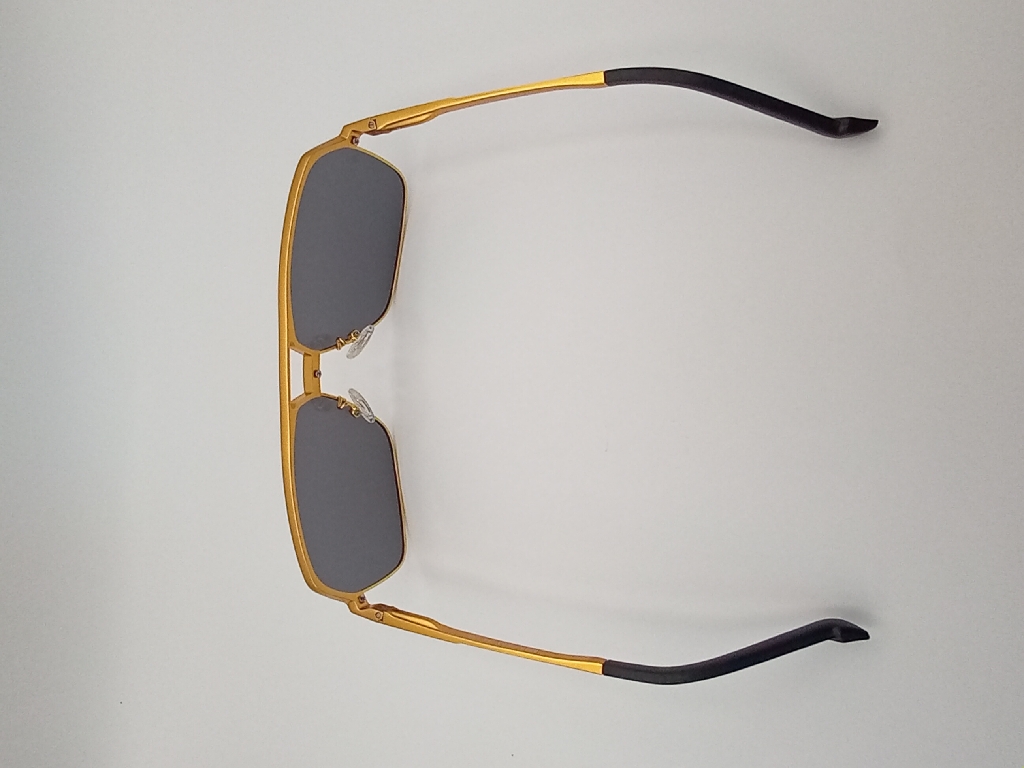 LUX-LENSES LTD SG17SUPA200BLKGLD Sunglasses Unisex Black Aviator Gold Metal, Plastic - Image 6