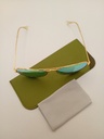 Lux-Lenses SG17SUPB1012GLDGLD Sunglasses Unisex Green Aviator Gold Metal - Image 1