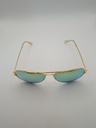 Lux-Lenses SG17SUPB1012GLDGLD Sunglasses Unisex Green Aviator Gold Metal - Image 2