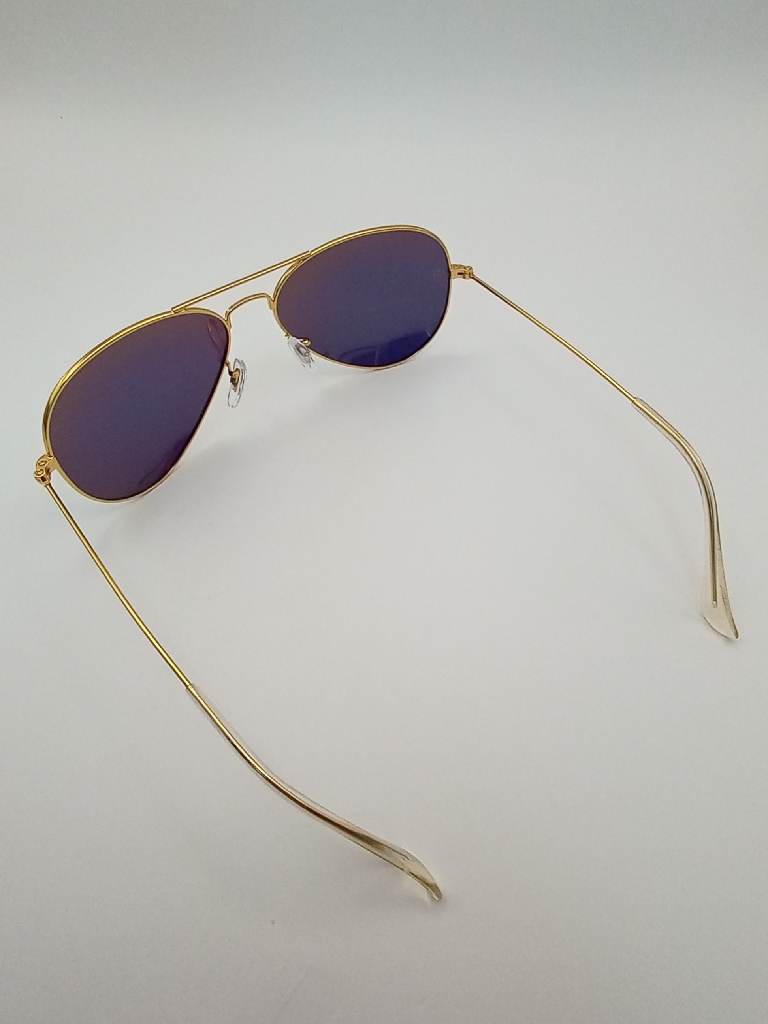 Lux-Lenses SG17SUPB1012GLDGLD Sunglasses Unisex Green Aviator Gold Metal - Image 3