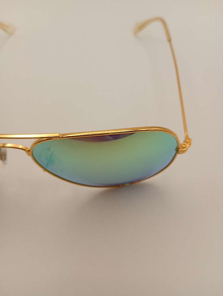 Lux-Lenses SG17SUPB1012GLDGLD Sunglasses Unisex Green Aviator Gold Metal - Image 6