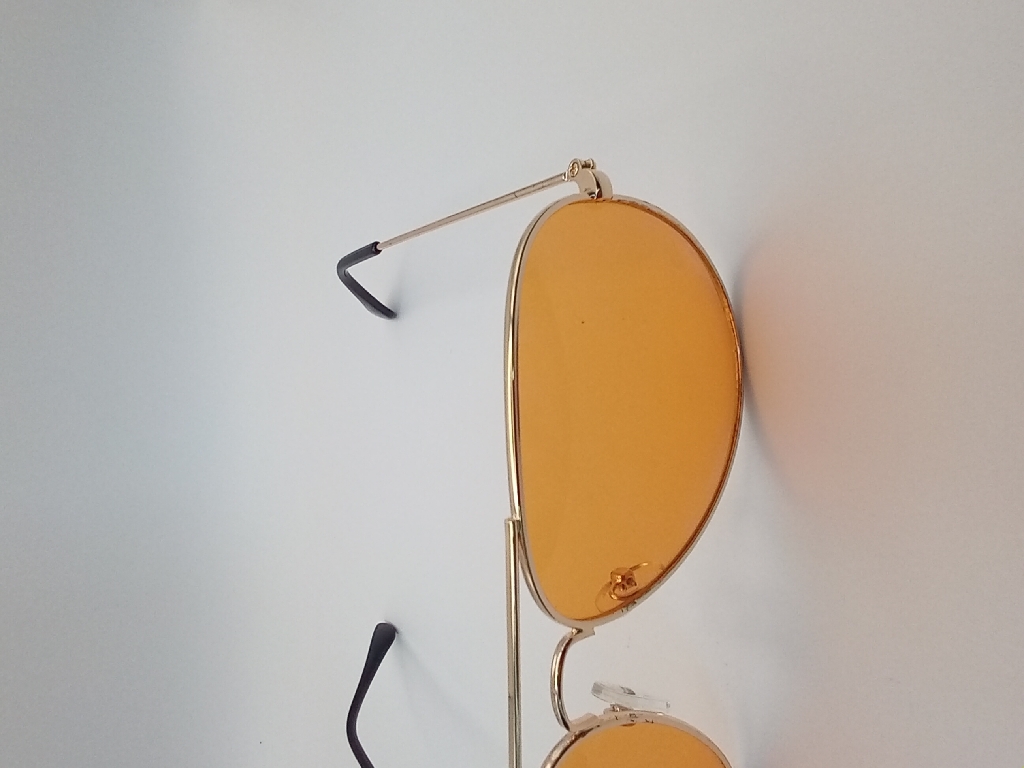 LUX-LENSED 3025PCHGLD Sunglasses Unisex Orange Aviator Gold Metal, Plastic - Image 3