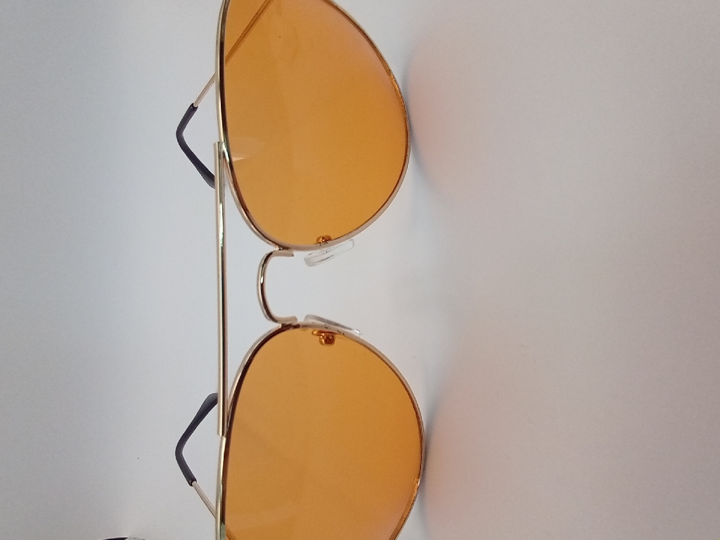 LUX-LENSED 3025PCHGLD Sunglasses Unisex Orange Aviator Gold Metal, Plastic - Image 4