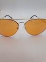 LUX-LENSED 3025PCHGLD Sunglasses Unisex Orange Aviator Gold Metal, Plastic - Image 4