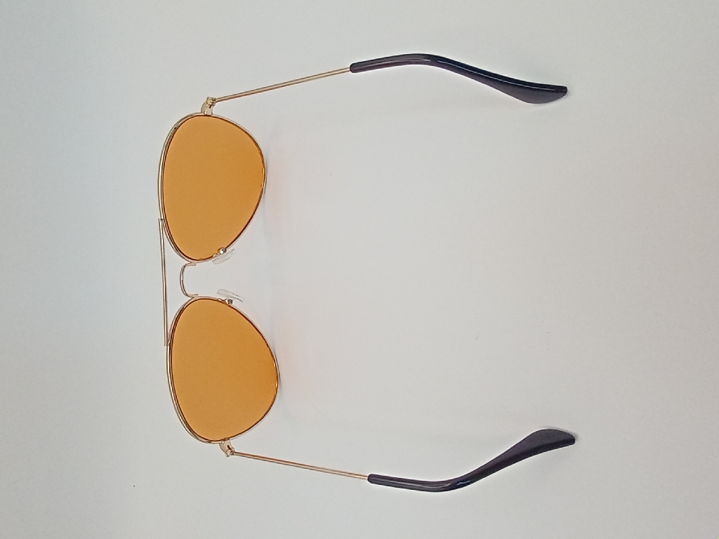 LUX-LENSED 3025PCHGLD Sunglasses Unisex Orange Aviator Gold Metal, Plastic - Image 6