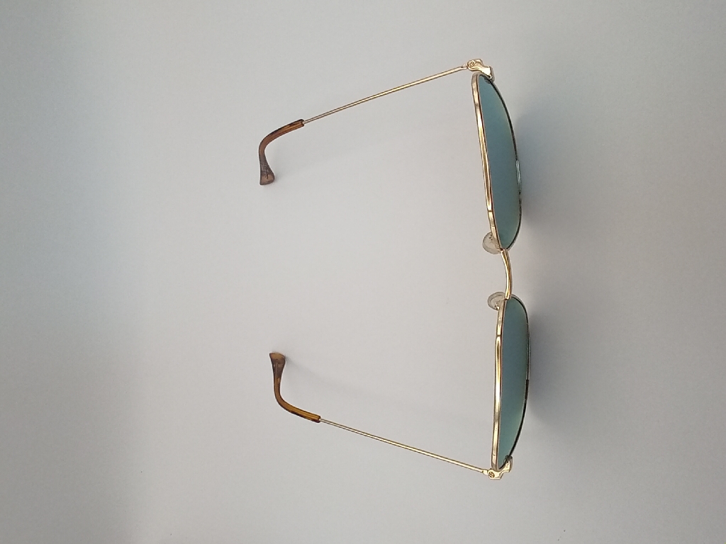 LUX-LENSES LTD 1003GLDGLD Sunglasses Men Brown/Blue Gradient Geometric Gold Metal - Image 2