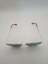 LUX-LENSES LTD 1003GLDGLD Sunglasses Men Brown/Blue Gradient Geometric Gold Metal - Image 2