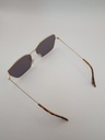 LUX-LENSES LTD 1003GLDGLD Sunglasses Men Brown/Blue Gradient Geometric Gold Metal - Image 4