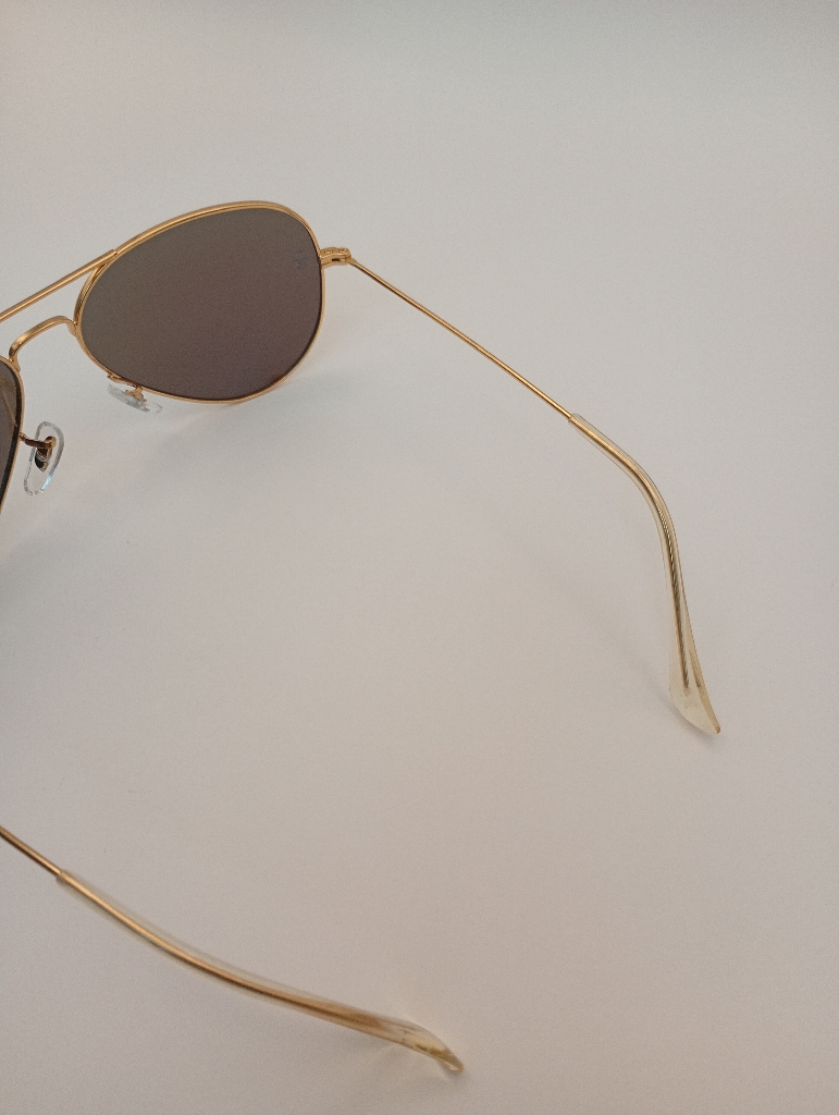 LUX-LENSES LTD SG17SUPB1010BLUGLD Sunglasses Unisex Blue Mirrored Aviator Gold Metal, Plastic - Image 6