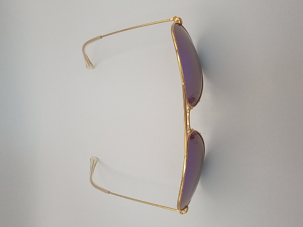 LUX-LENSES LTD SG17SUPB1011GRNGLD Sunglasses Unisex Purple Mirrored Aviator Gold Metal, Plastic - Image 2