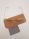 Lux-Lenses SG17SUPB1009REDGLD Sunglasses Unisex Orange Aviator Gold Metal, Glass - Image 1