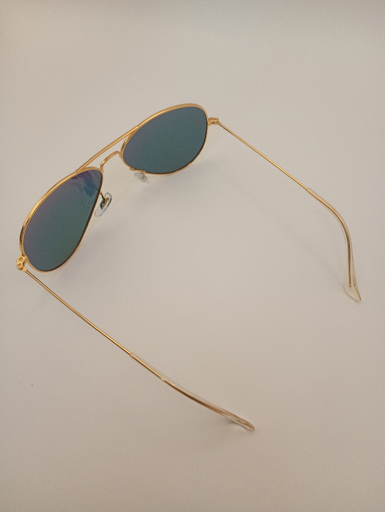 Lux-Lenses SG17SUPB1009REDGLD Sunglasses Unisex Orange Aviator Gold Metal, Glass - Image 4