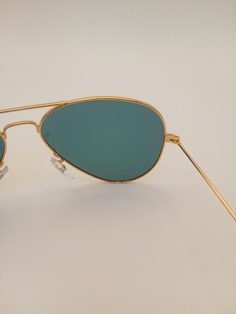 Lux-Lenses SG17SUPB1009REDGLD Sunglasses Unisex Orange Aviator Gold Metal, Glass - Image 5
