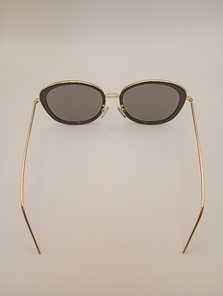 Lux-Lenses SG17SUPB1027GLDBLK Sunglasses Unisex Brown Oval Black Metal, Plastic - Image 4